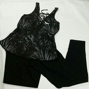 Pink Victoria's Secret tank top legging lot NWT